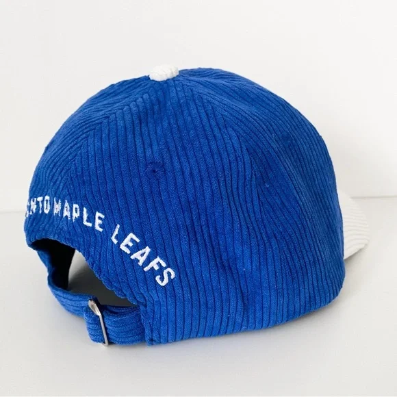 Toronto Maple Leafs Corduroy Hat x Molson – Adjustable Unisex, Blue and White - Picture 7 of 8